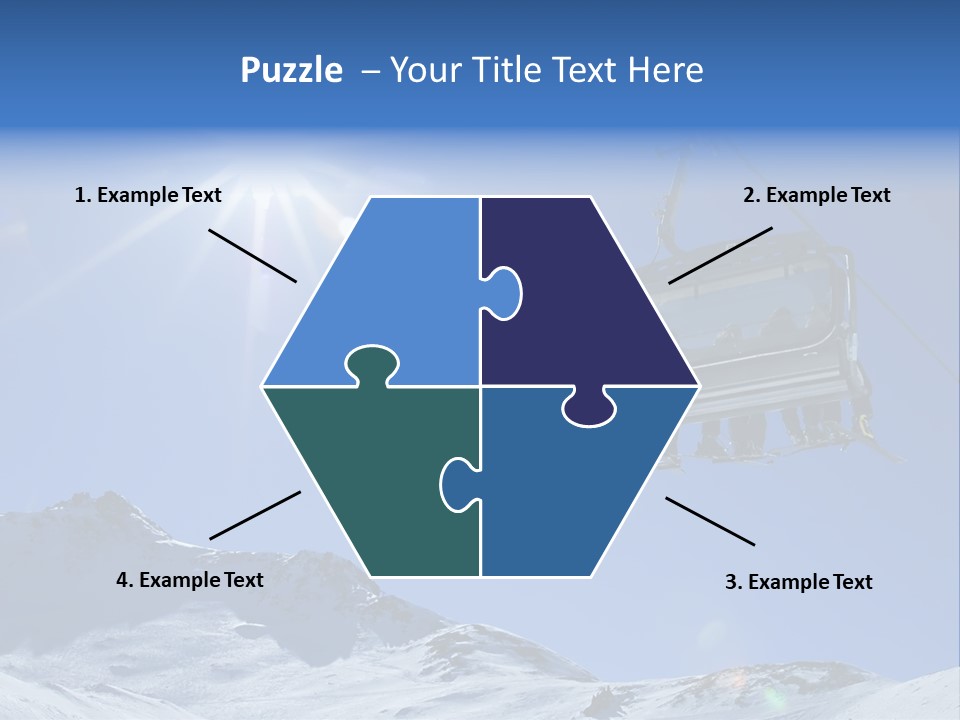 A Ski Lift With People On It In The Snow PowerPoint Template