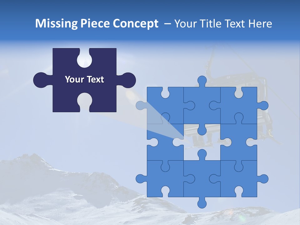 A Ski Lift With People On It In The Snow PowerPoint Template