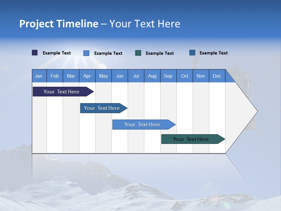A Ski Lift With People On It In The Snow PowerPoint Template