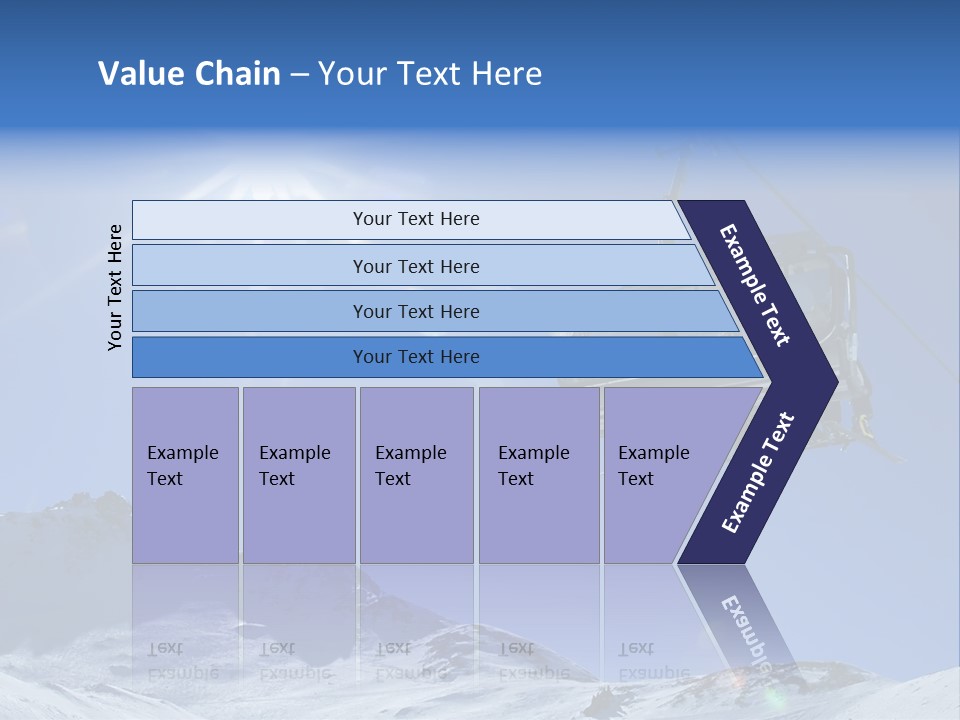 A Ski Lift With People On It In The Snow PowerPoint Template