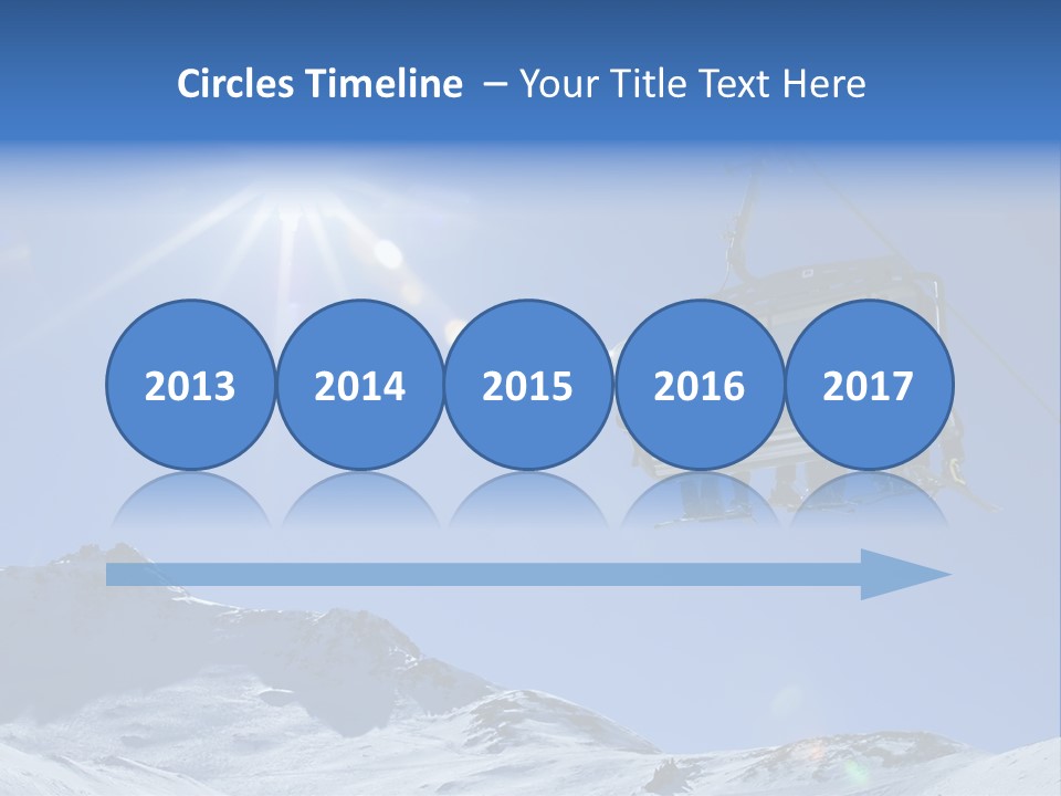 A Ski Lift With People On It In The Snow PowerPoint Template