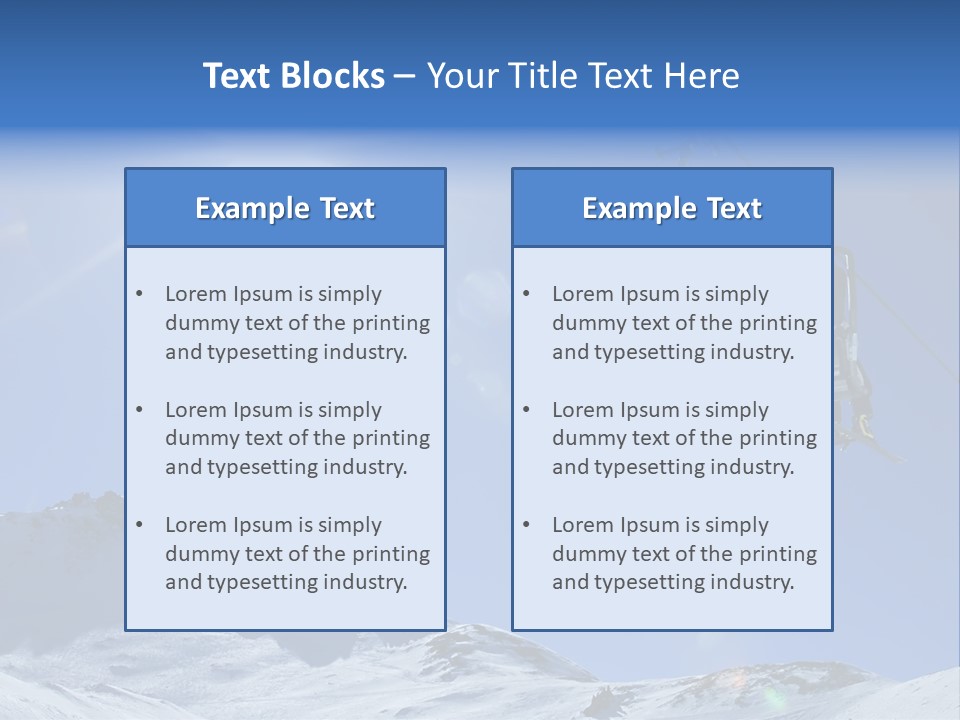 A Ski Lift With People On It In The Snow PowerPoint Template