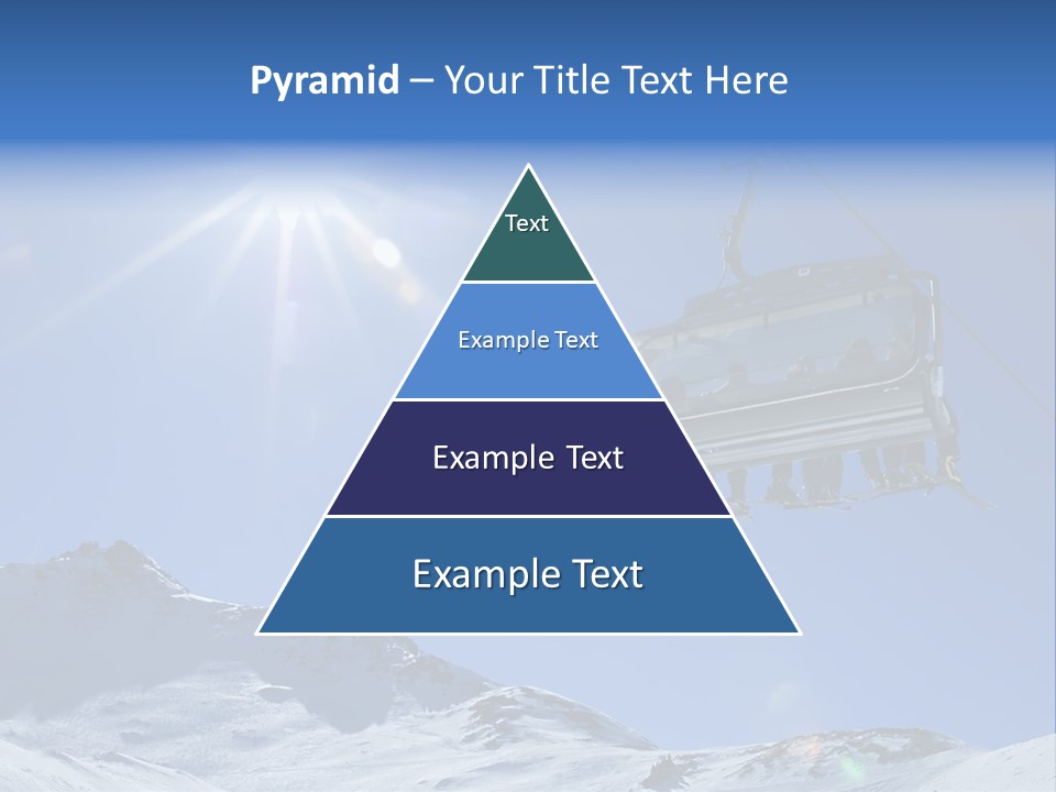 A Ski Lift With People On It In The Snow PowerPoint Template