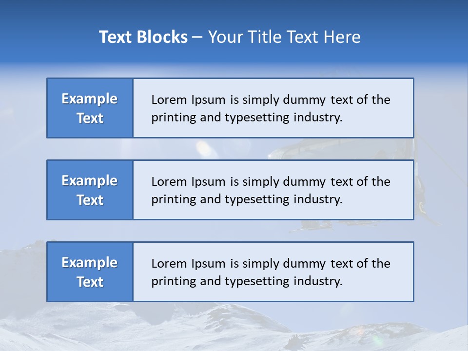 A Ski Lift With People On It In The Snow PowerPoint Template