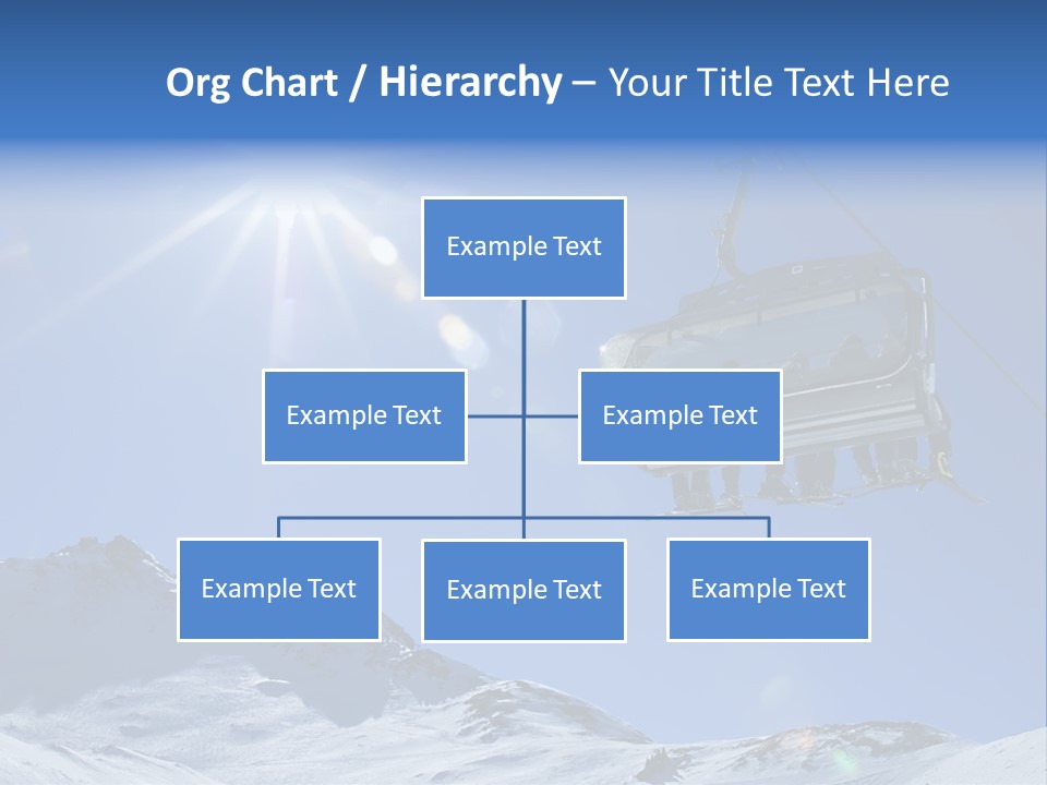 A Ski Lift With People On It In The Snow PowerPoint Template