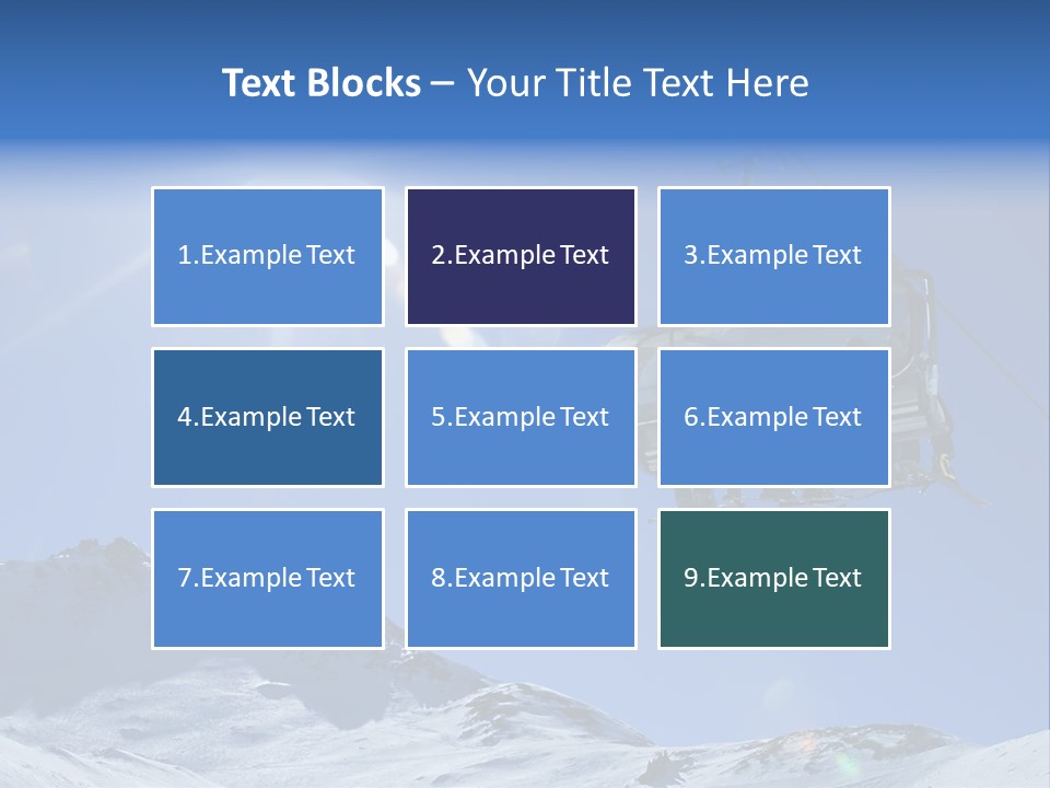 A Ski Lift With People On It In The Snow PowerPoint Template