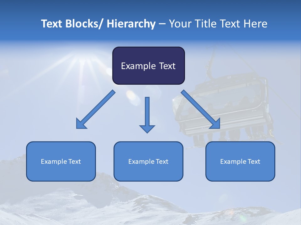 A Ski Lift With People On It In The Snow PowerPoint Template