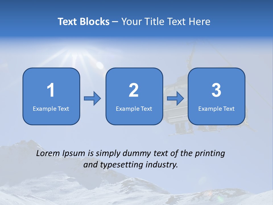 A Ski Lift With People On It In The Snow PowerPoint Template