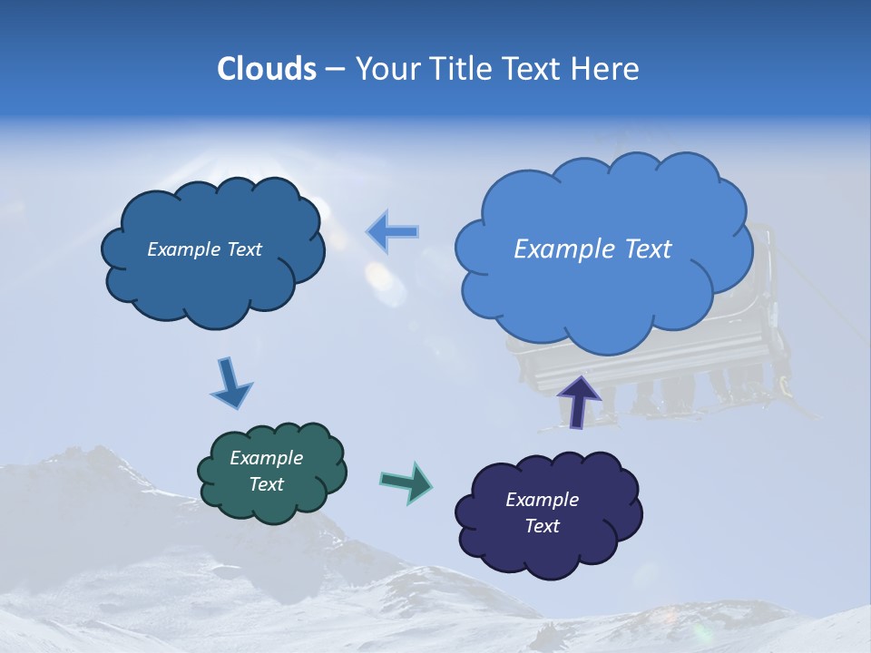 A Ski Lift With People On It In The Snow PowerPoint Template