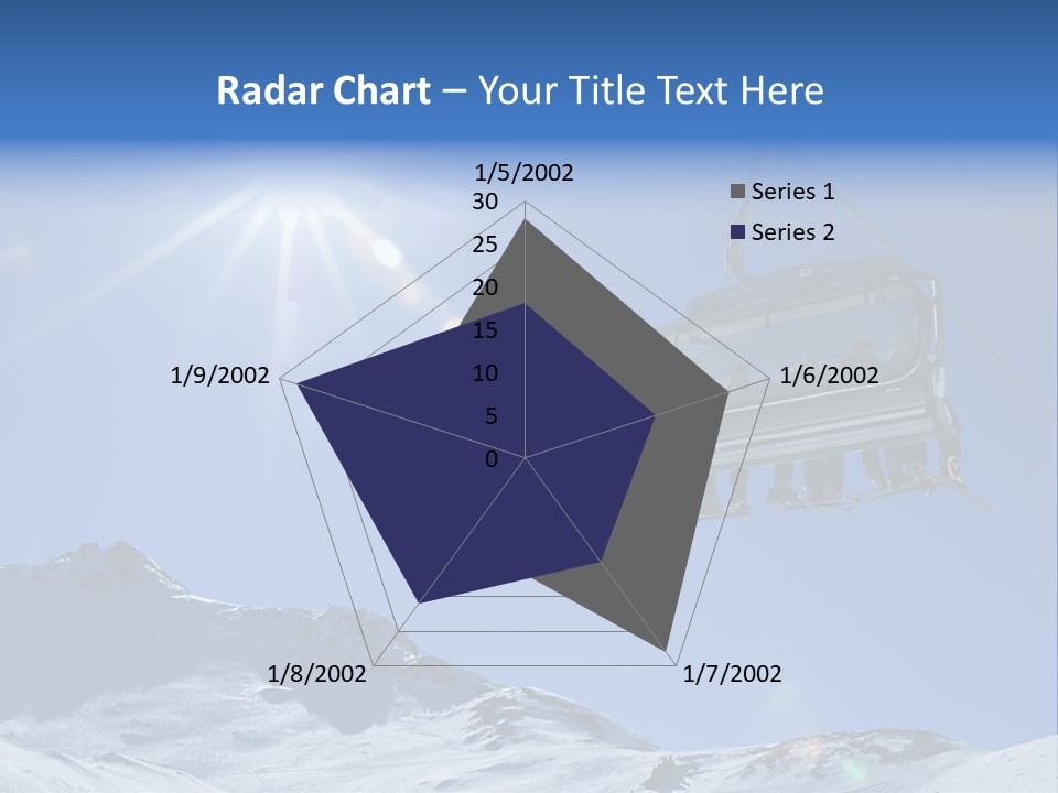 A Ski Lift With People On It In The Snow PowerPoint Template