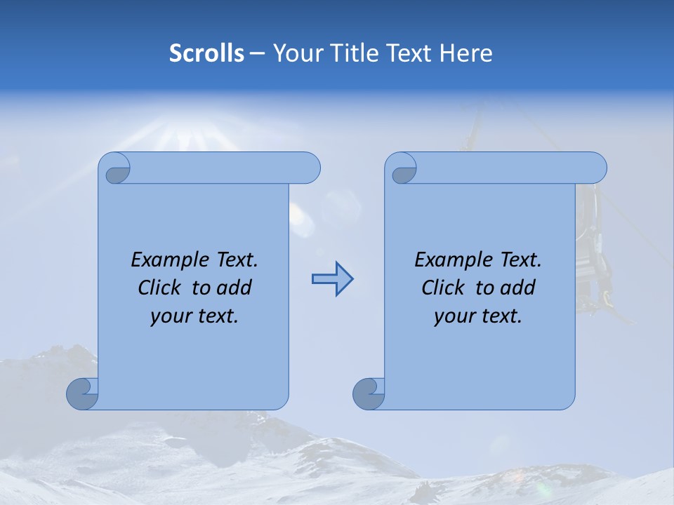 A Ski Lift With People On It In The Snow PowerPoint Template