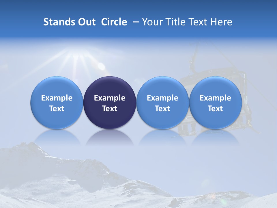 A Ski Lift With People On It In The Snow PowerPoint Template