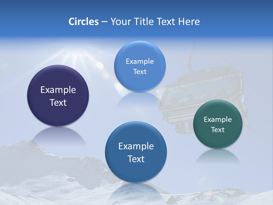 A Ski Lift With People On It In The Snow PowerPoint Template