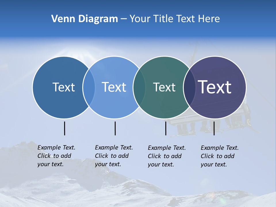 A Ski Lift With People On It In The Snow PowerPoint Template