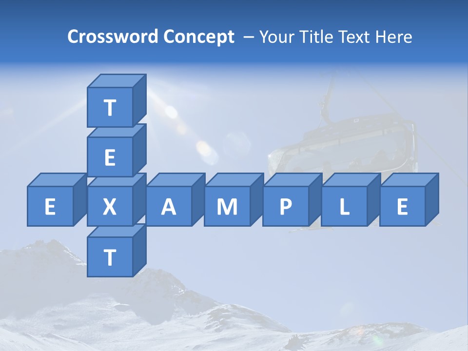 A Ski Lift With People On It In The Snow PowerPoint Template