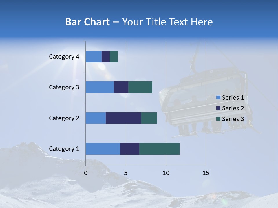 A Ski Lift With People On It In The Snow PowerPoint Template
