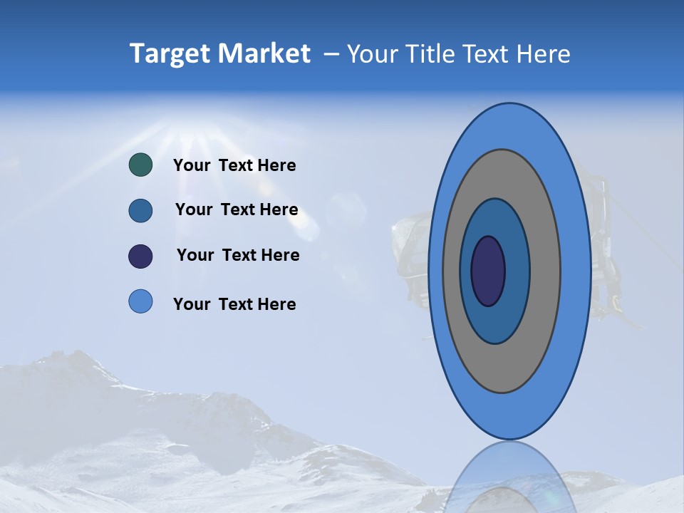 A Ski Lift With People On It In The Snow PowerPoint Template