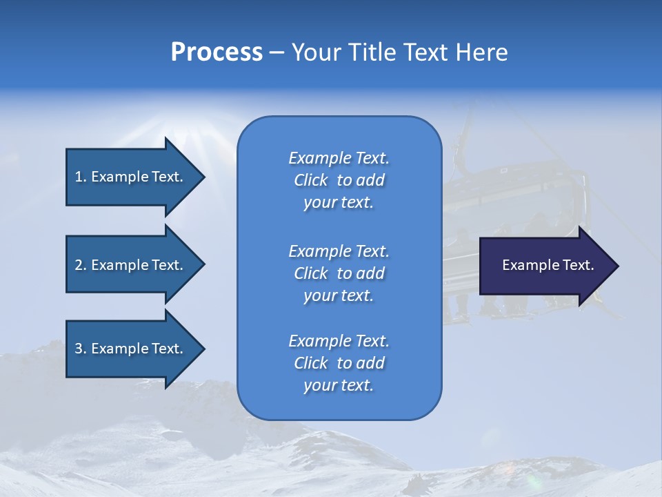 A Ski Lift With People On It In The Snow PowerPoint Template