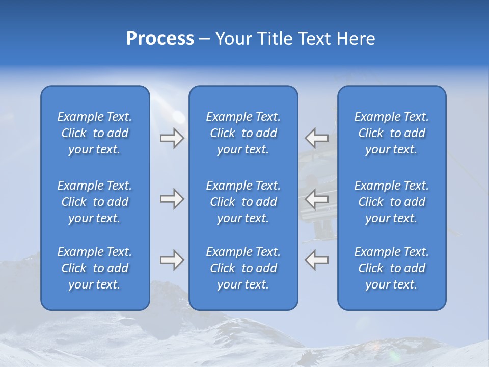 A Ski Lift With People On It In The Snow PowerPoint Template