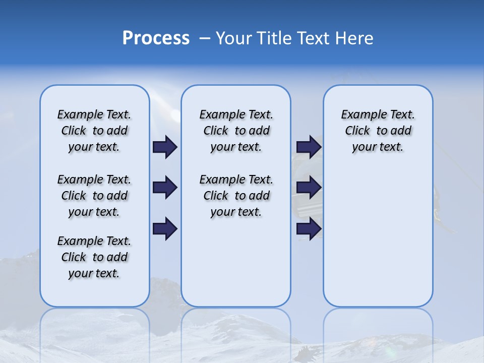 A Ski Lift With People On It In The Snow PowerPoint Template