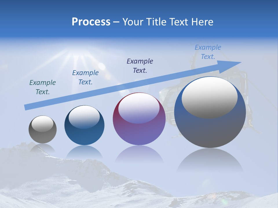 A Ski Lift With People On It In The Snow PowerPoint Template