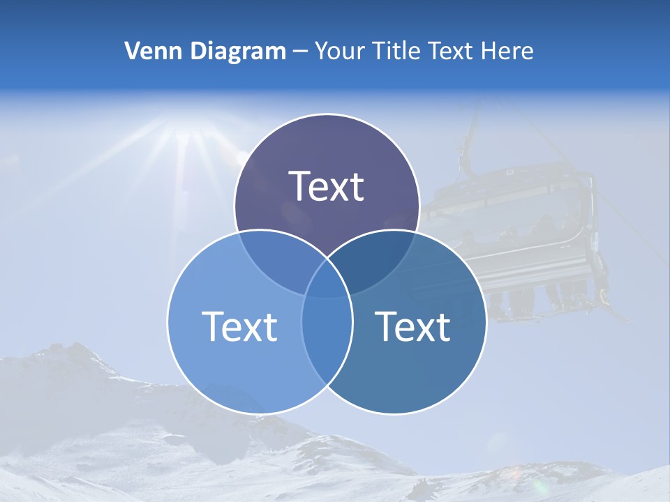 A Ski Lift With People On It In The Snow PowerPoint Template