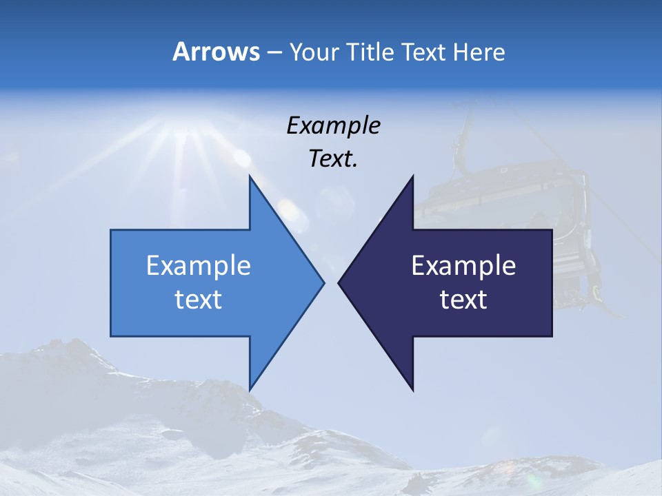 A Ski Lift With People On It In The Snow PowerPoint Template