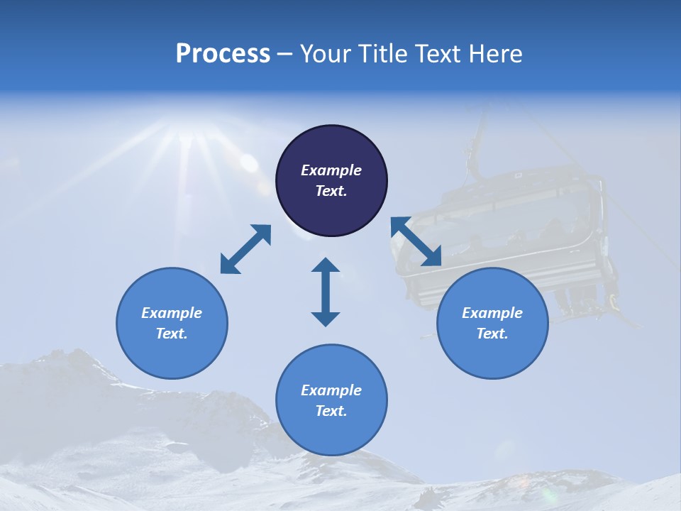 A Ski Lift With People On It In The Snow PowerPoint Template