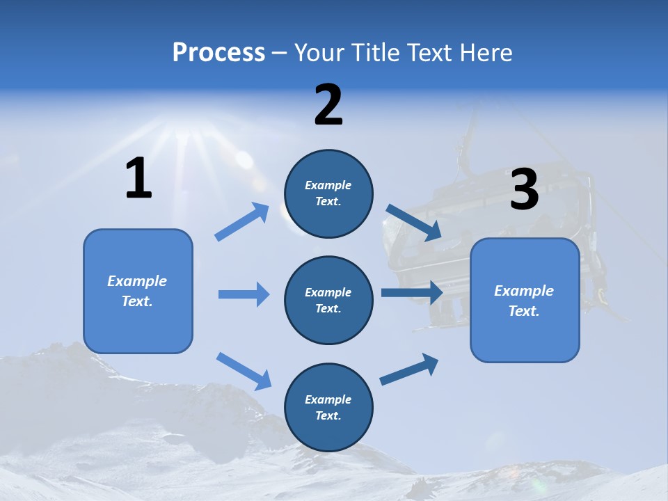 A Ski Lift With People On It In The Snow PowerPoint Template