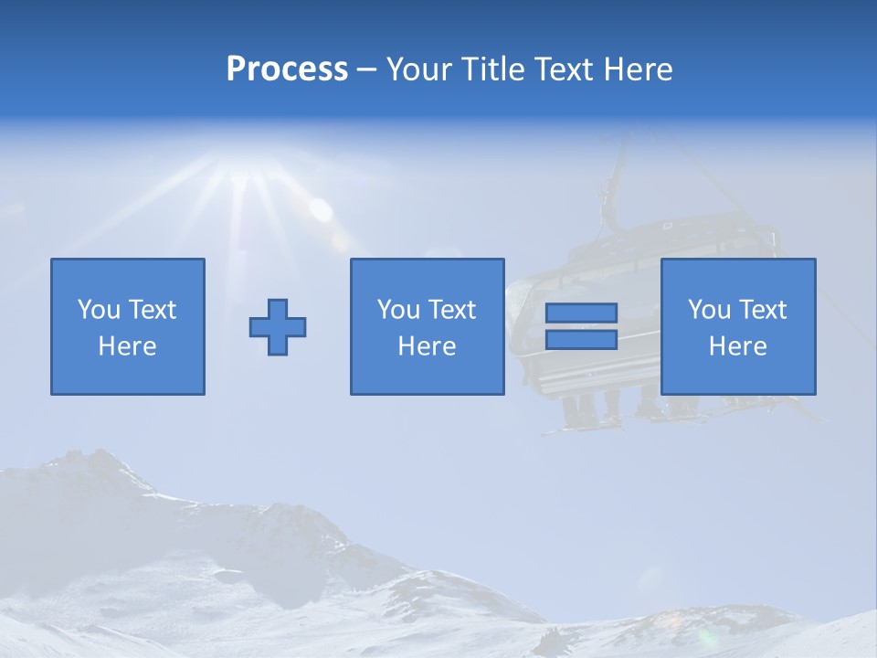 A Ski Lift With People On It In The Snow PowerPoint Template