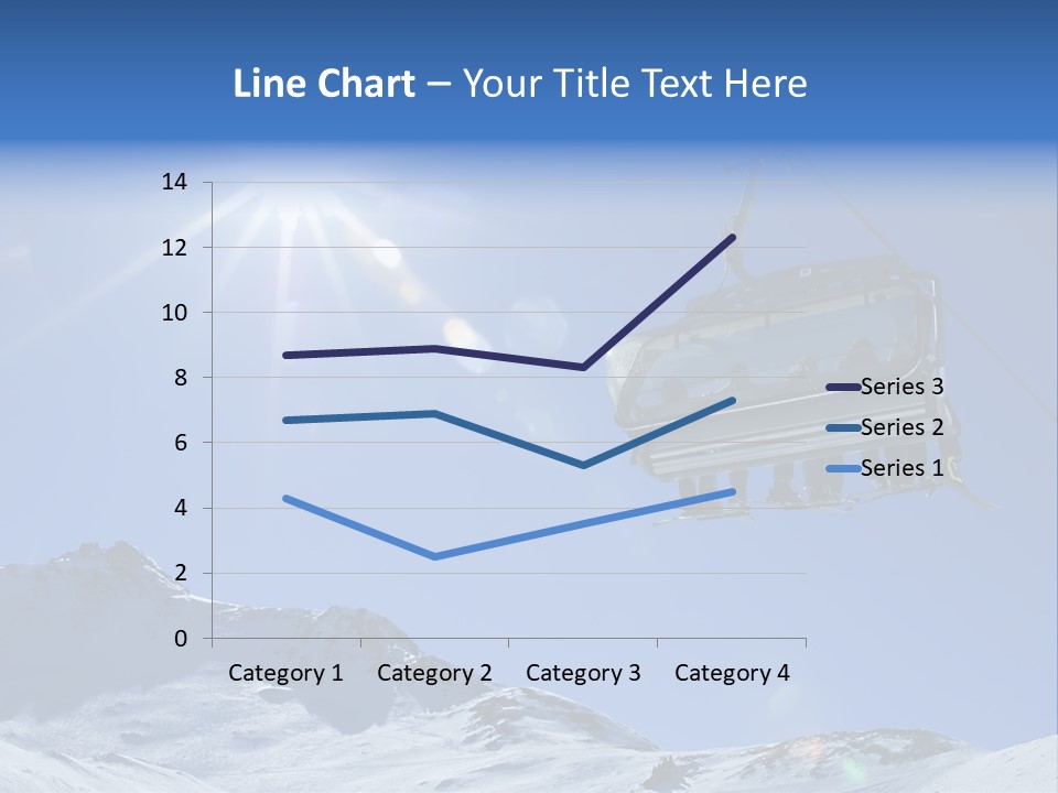 A Ski Lift With People On It In The Snow PowerPoint Template