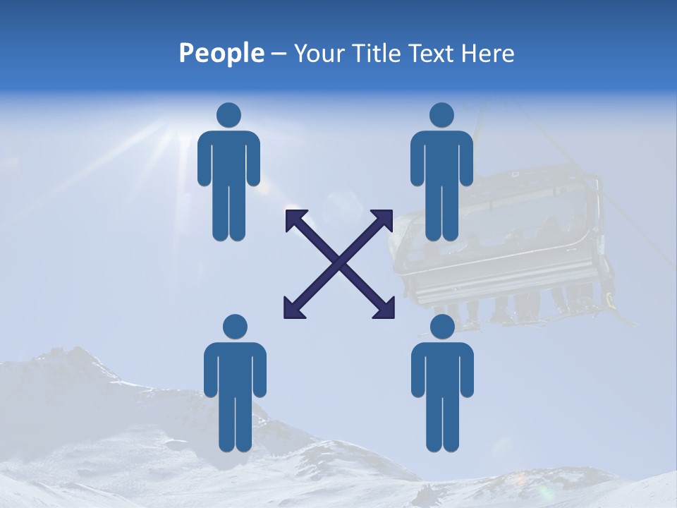 A Ski Lift With People On It In The Snow PowerPoint Template