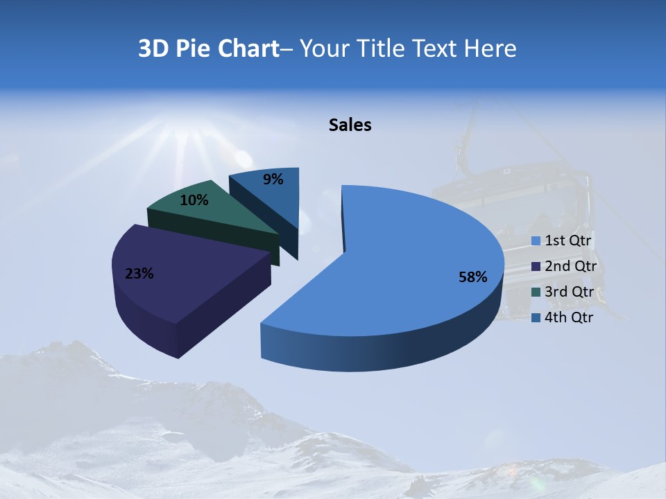 A Ski Lift With People On It In The Snow PowerPoint Template