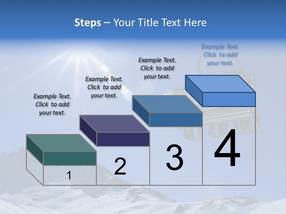 A Ski Lift With People On It In The Snow PowerPoint Template