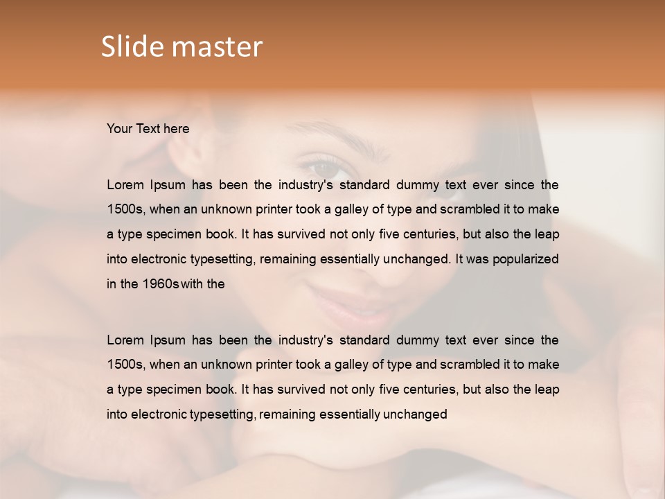 A Man And A Woman Laying On Top Of A Bed PowerPoint Template