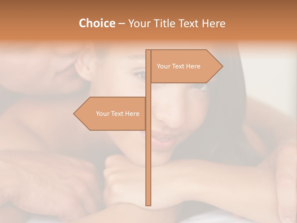 A Man And A Woman Laying On Top Of A Bed PowerPoint Template