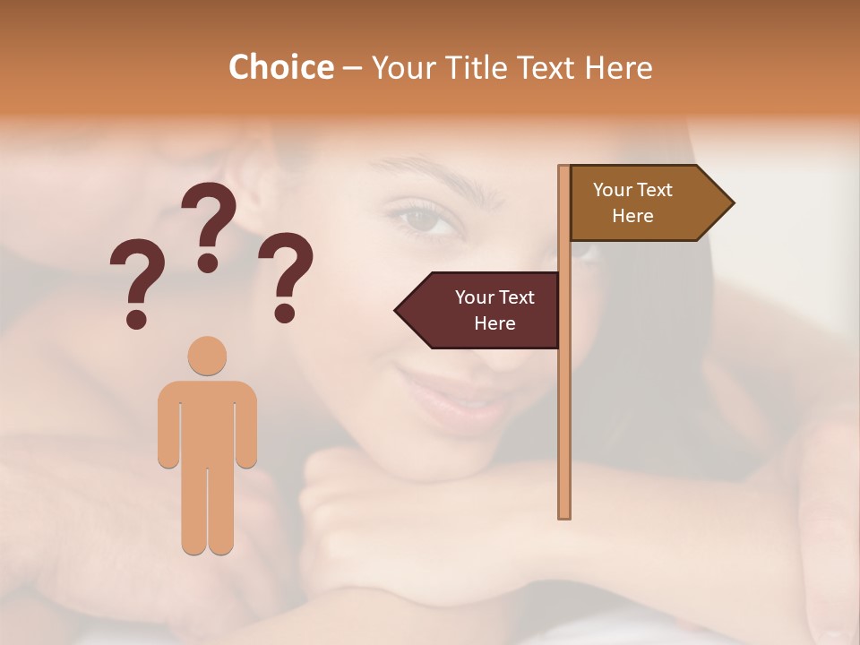 A Man And A Woman Laying On Top Of A Bed PowerPoint Template