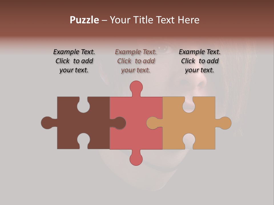 A Young Man With Brown Hair And A Black Shirt Is Looking At The Camera PowerPoint Template