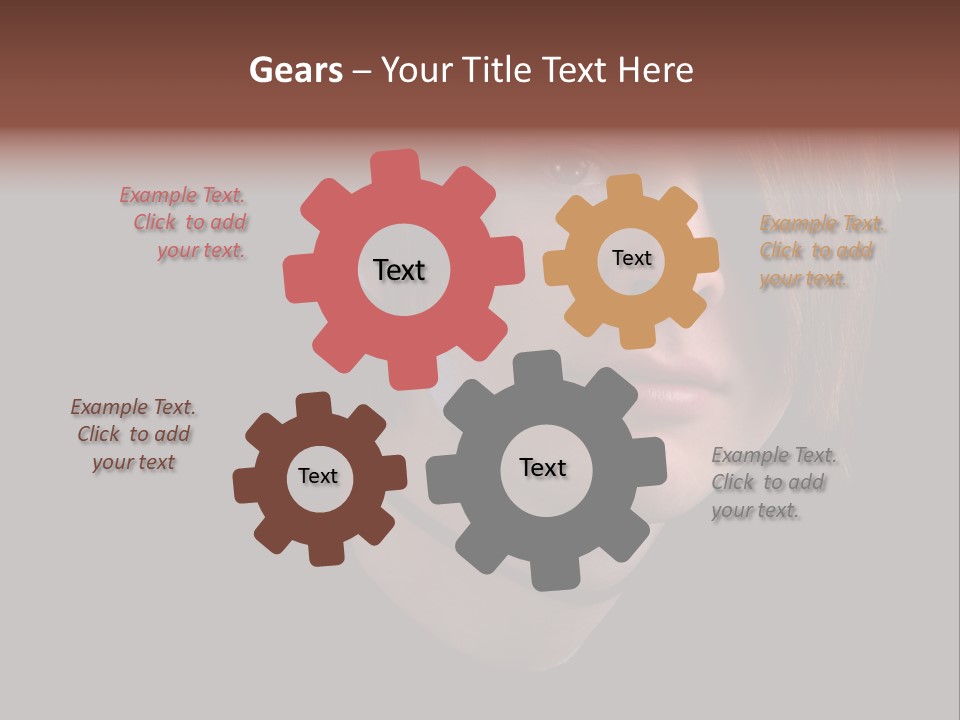 A Young Man With Brown Hair And A Black Shirt Is Looking At The Camera PowerPoint Template