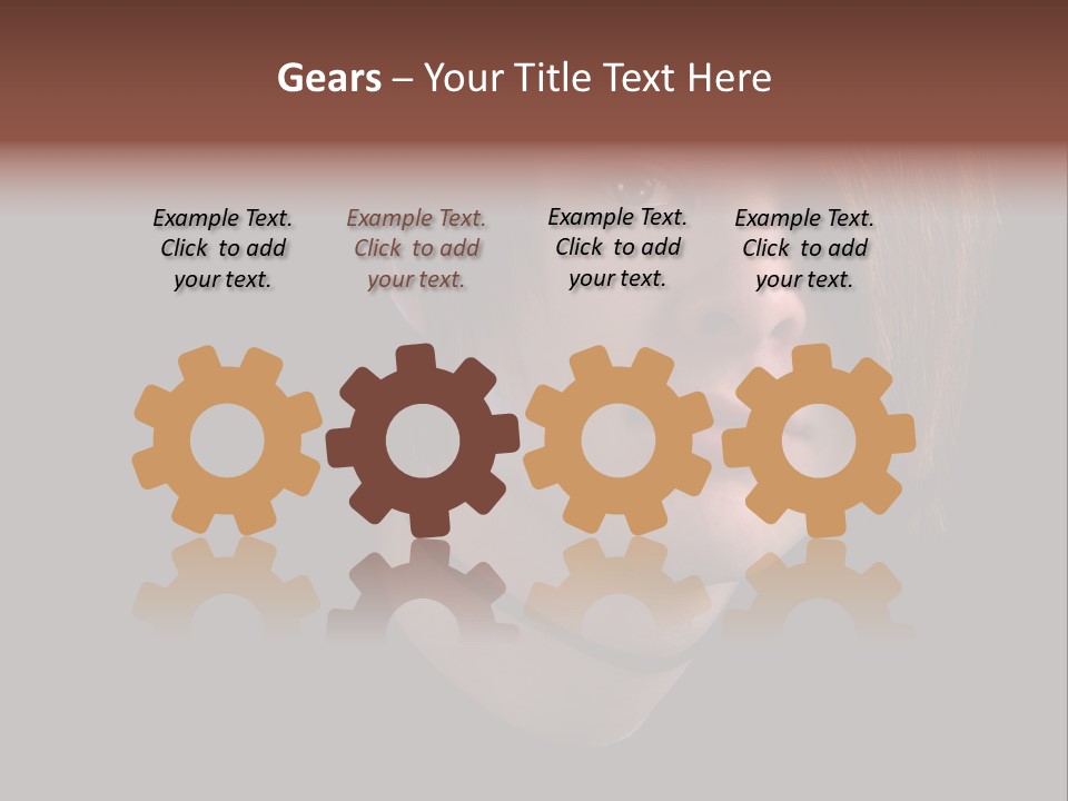 A Young Man With Brown Hair And A Black Shirt Is Looking At The Camera PowerPoint Template