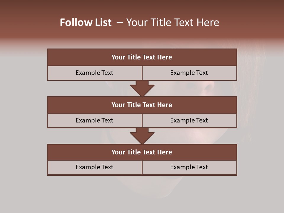 A Young Man With Brown Hair And A Black Shirt Is Looking At The Camera PowerPoint Template