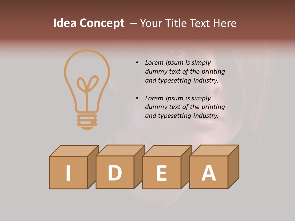 A Young Man With Brown Hair And A Black Shirt Is Looking At The Camera PowerPoint Template