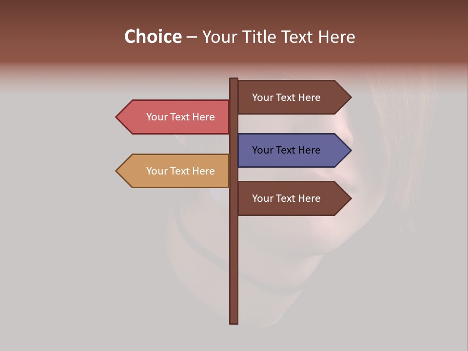 A Young Man With Brown Hair And A Black Shirt Is Looking At The Camera PowerPoint Template