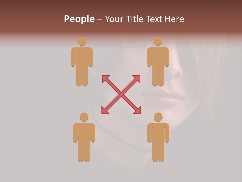 A Young Man With Brown Hair And A Black Shirt Is Looking At The Camera PowerPoint Template