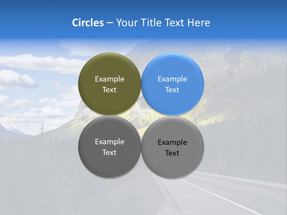 A Road With A Mountain In The Background PowerPoint Template