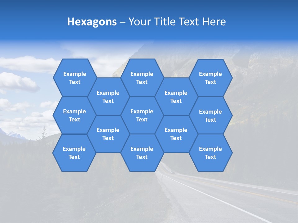 A Road With A Mountain In The Background PowerPoint Template