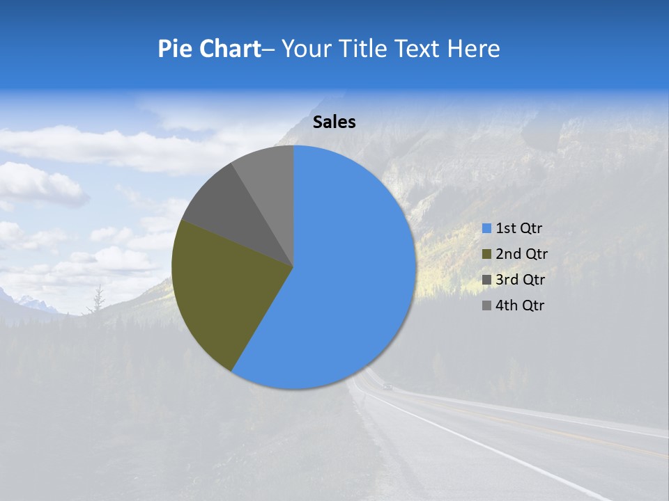 A Road With A Mountain In The Background PowerPoint Template