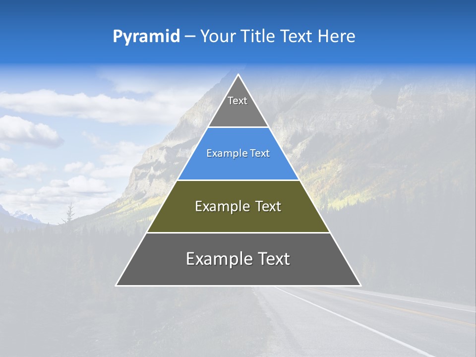 A Road With A Mountain In The Background PowerPoint Template