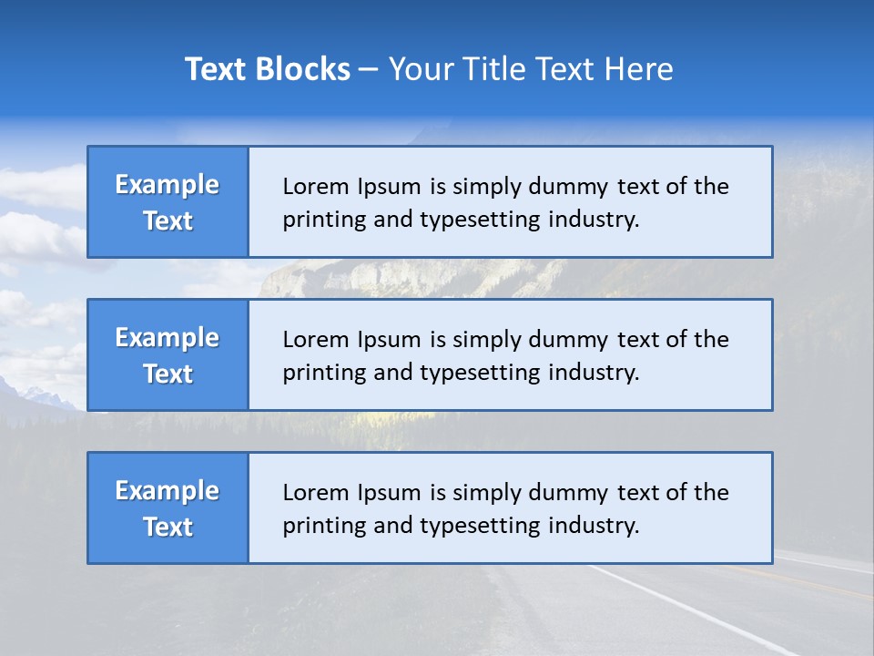 A Road With A Mountain In The Background PowerPoint Template