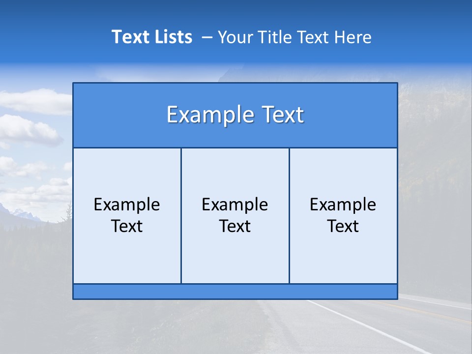 A Road With A Mountain In The Background PowerPoint Template